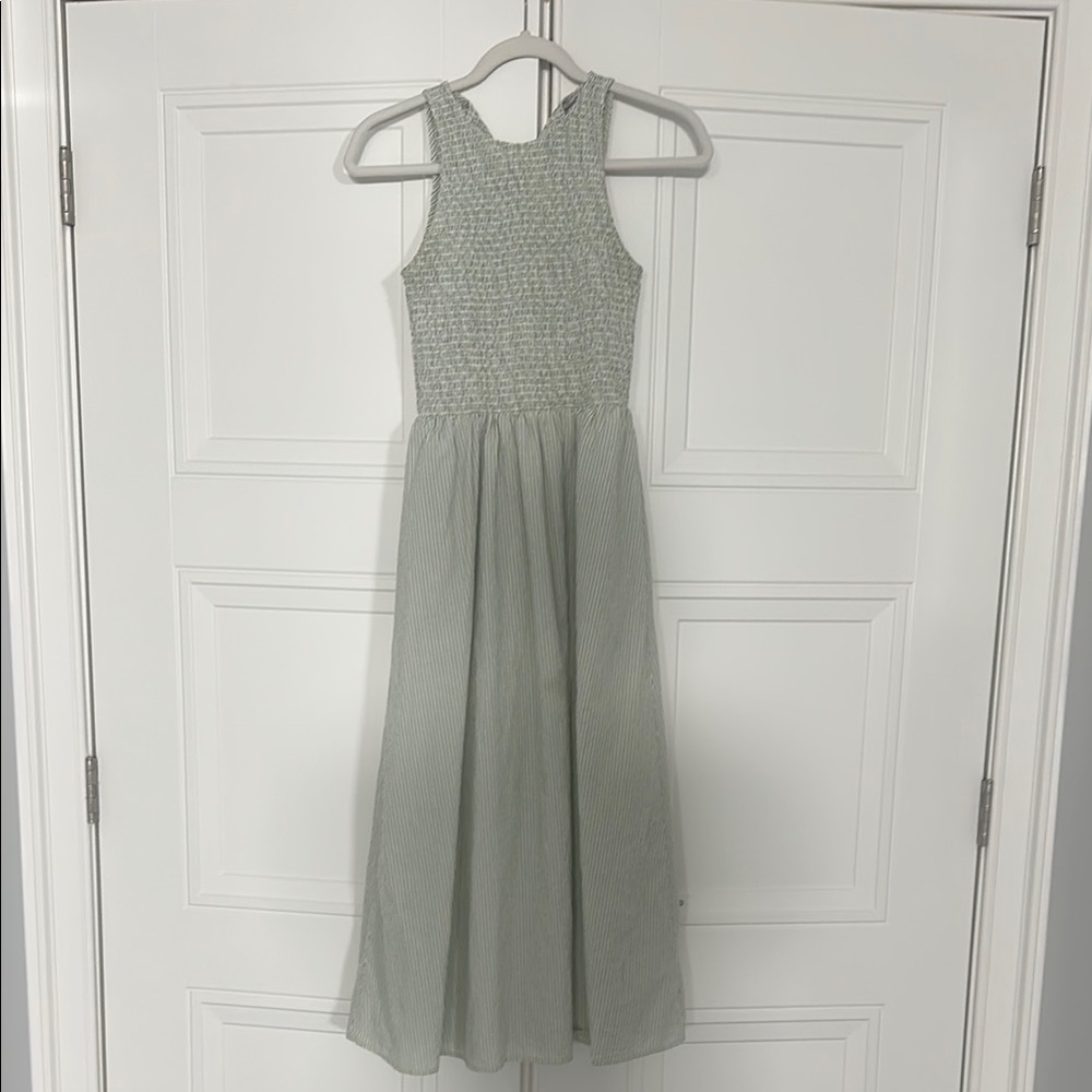 Green Halter Sleeveless Sundress